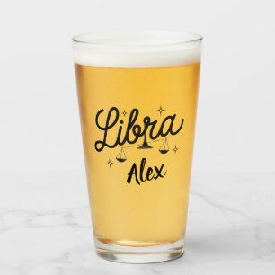 Personalized Libra Zodiac Sign Art  Glass