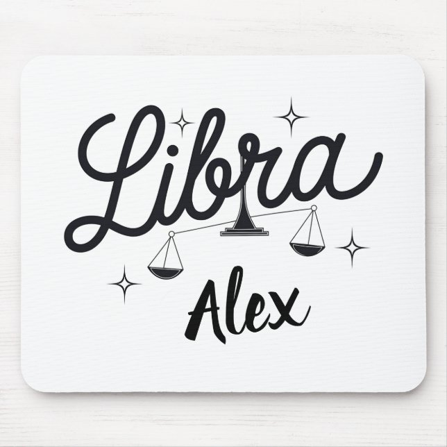 Personalized Libra Zodiac Sign Art  Mouse Pad (Front)