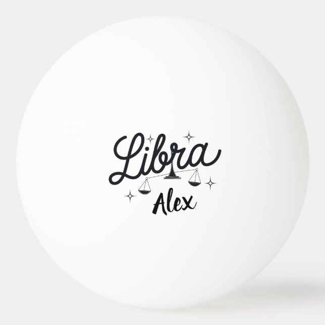 Personalized Libra Zodiac Sign Art  Ping Pong Ball (Front)
