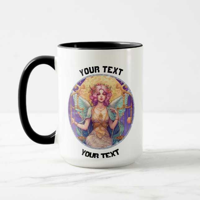 PERSONALIZED LIBRA ZODIAC SIGN  MUG (Left)