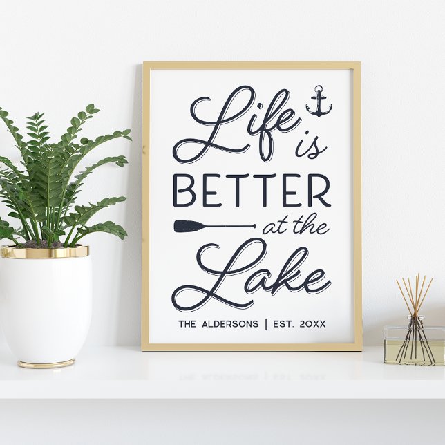 Personalized Life Is Better At The Lake Print (Creator Uploaded)