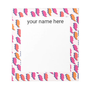 Personalized Lightning Bolt Notepad