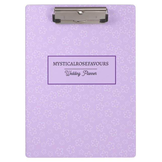 Personalized Lilac Blossom Clipboard (Front)