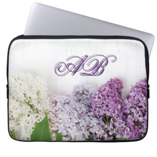Personalized Lilac Laptop Sleeve Monogram 13"