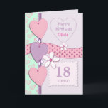 Personalized Lilac Special age Birthday Card<br><div class="desc">Perfect card for an 18th,  21st,  40th,  in fact any age. Customize your card for any person or occasion</div>