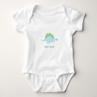 Personalized, little dinosaur baby bodysuit