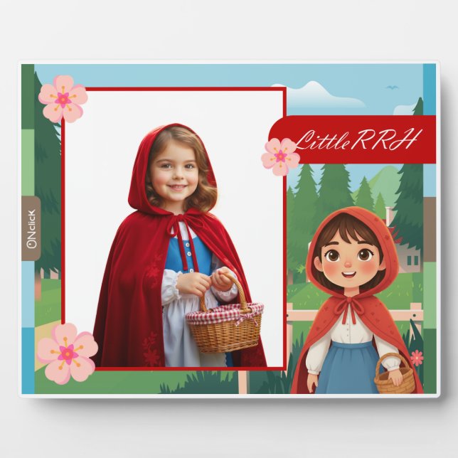 Personalized Little Red Riding Hood Tabletop Photo Plaque (Front)