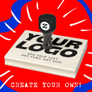 Personalized Logo and Text Professional Template Rubber Stamp