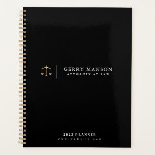 personalized logo black business planner