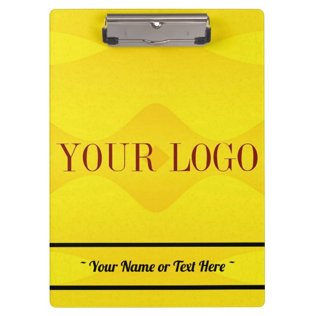 Personalized Logo Name Yellow Clipboard (Front)