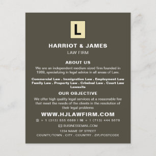 Personalized Logo, Sleek Legal Services Advert Flyer
