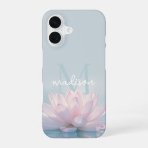 Personalized lotus flower iPhone 16 case