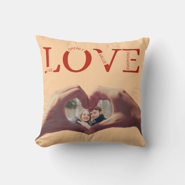 Personalized LOVE Acronym Photo  Cushion (Front)