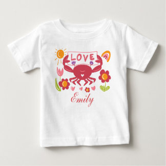 Personalized Love Crab Baby Toddler t-shirt