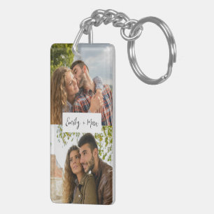 Personalized Love Memory Photo Collage Custom Key Ring