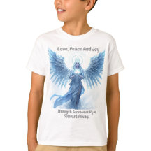 Personalized Love, Peace and Joy Winter Halo 