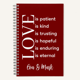 Personalized LOVE Scripture Journal Wedding