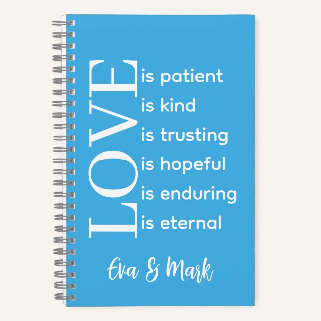 Personalized LOVE Scripture Journal Wedding (Front)