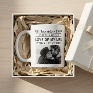 Personalized Love Story Photo   Love of My Life Coffee Mug