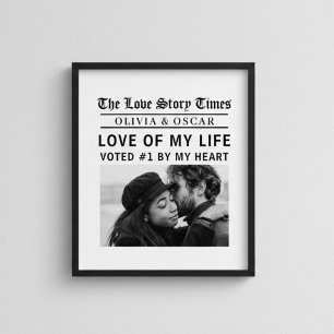 Personalized Love Story Photo   Love of My Life Poster