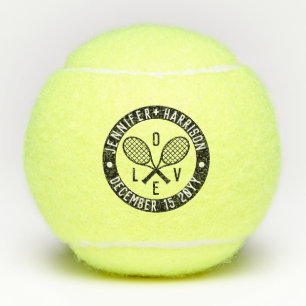 Personalized Love Tennis Rackets Balls