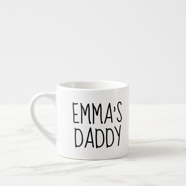 Personalized Love You Daddy Photo Espresso Cup (Left)