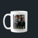 Personalized Love You GIGI Grandma Photo Simple Coffee Mug<br><div class="desc">A heartfelt photo mug perfect for gifting to a beloved grandparent! Featuring your own photo of the grandkids and the customizable message “We Love You Gigi, ” this white ceramic mug is a sweet and personal way to start the day. Ideal for Mother's Day,  birthdays,  or just because.</div>