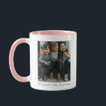 Personalized Love You GLAMMA Grandma Photo Simple Mug<br><div class="desc">A heartfelt photo mug perfect for gifting to a beloved grandparent! Featuring your own photo of the grandkids and the customizable message “We Love You Glamma” this white ceramic mug is a sweet and personal way to start the day. Ideal for Mother's Day,  birthdays,  or just because.</div>