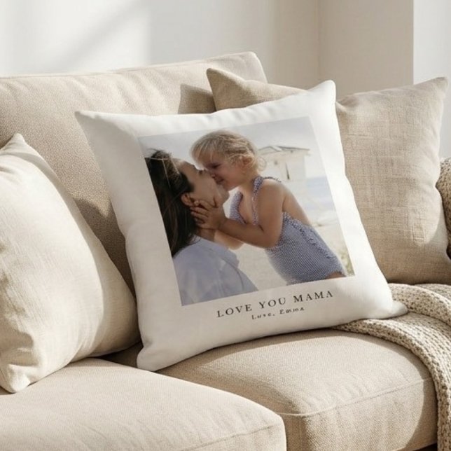 Personalized Love You Mama Photo  Cushion (Creator Uploaded)