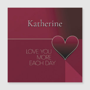 Personalized Love You More Each Day Heart Design