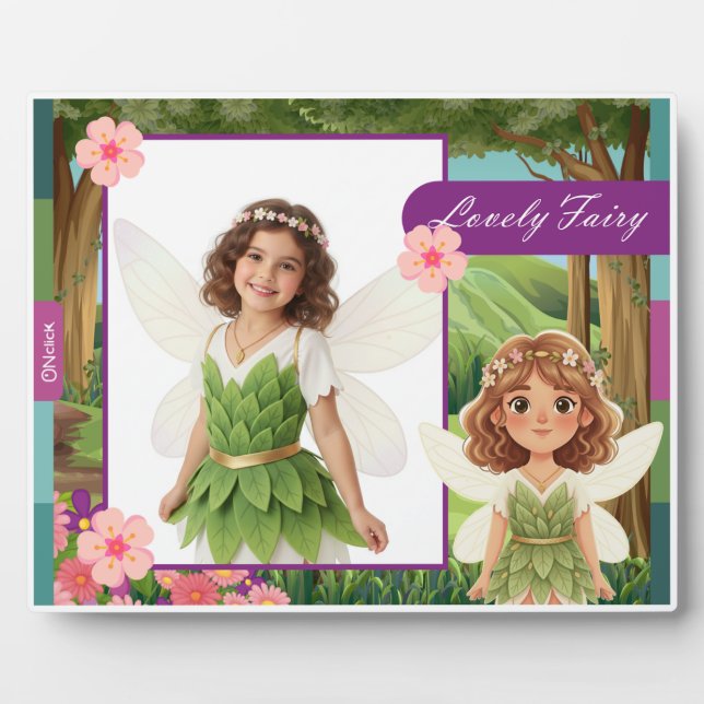 Personalized Lovely Fairy Tabletop Photo Plaque (Front)