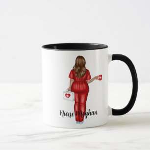 Personalized "LPN Life" Nurse (Brown Hair)  Mug