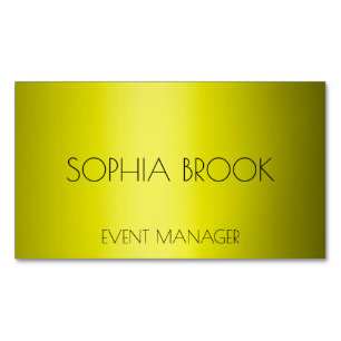Personalized luxury bronze gold metallic foil Magnetic business card