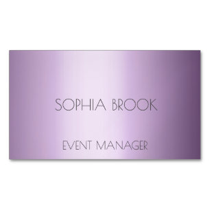 Personalized luxury violet metallic foil Magnetic business card