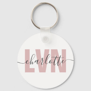 Personalized LVN Licensed Vocational Nurse Chic Key Ring
