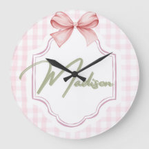 Personalized Madison Baby Girl Nursery Bow&Gingham