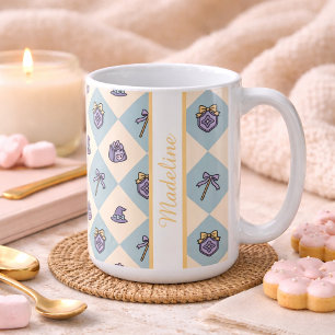 Personalized Magical Book Academy Wizard Blue Coffee Mug