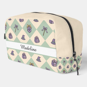 Personalized Magical Girl Wizard School Name Green Dopp Kit