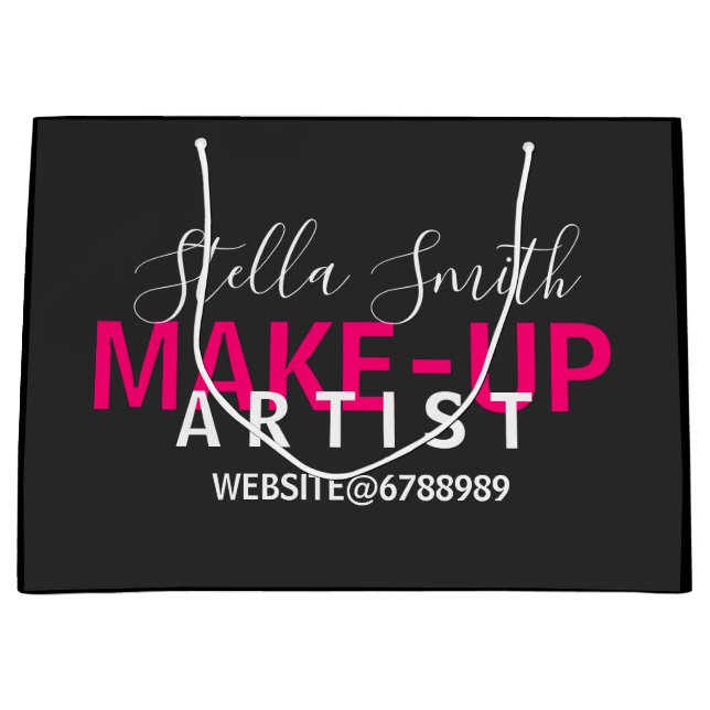 Personalized Makeup Artist Standard Large Gift Bag (Front)
