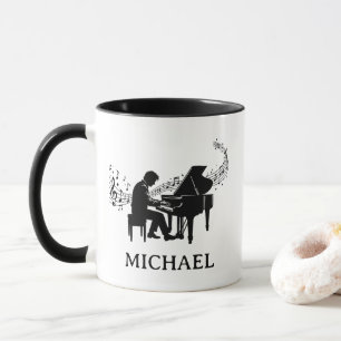 Personalized Male Piano Player - Pianist Music Mug