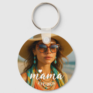 Personalized Mama Est Year Custom Gift For Mommy Key Ring