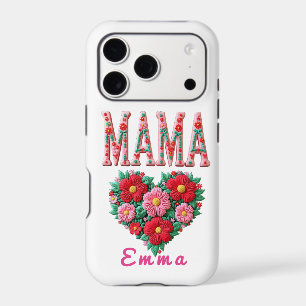 Personalized Mama Heart Floral Custom Gift