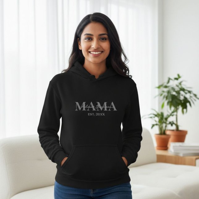 Personalized Mama Hoodie with Name and Year (Creator Uploaded)