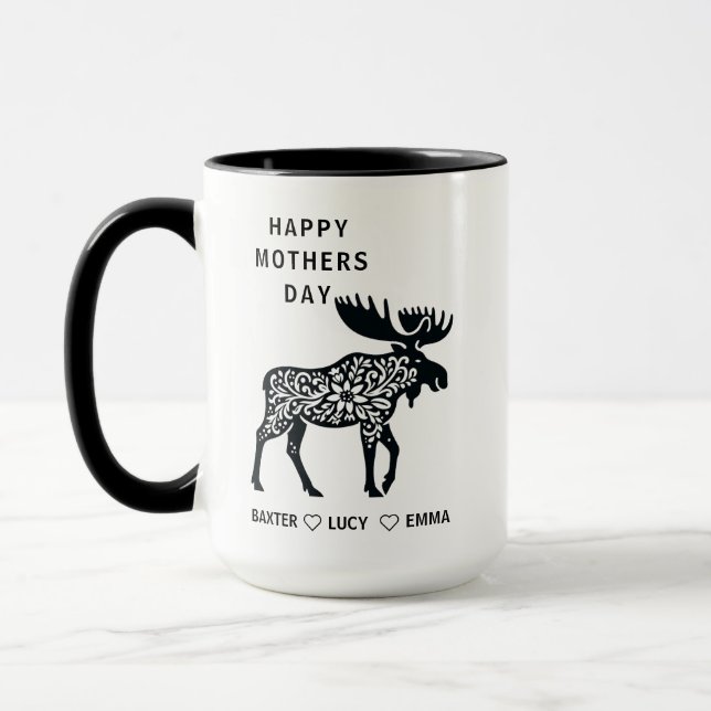 Personalized Mama Moose Mug | Mother’s Day (Left)