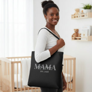 Personalized Mama Tote Bag with Name and Year