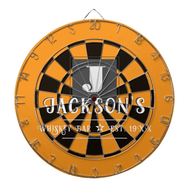 Personalized Man Cave Custom Bar Name Dartboard (Front)
