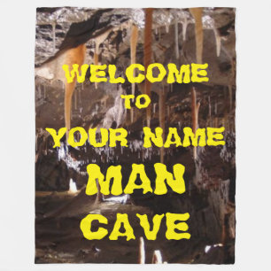 PERSONALIZED MAN CAVE FLEECE BLANKET