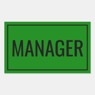Personalized Manager Stickers for Work Supplies