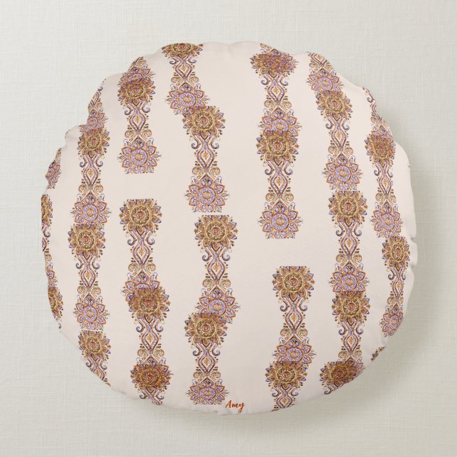 Personalized Mandala Throw Pillow (Front)