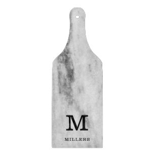Personalized Marble Pattern Last Name Monogram Cutting Board